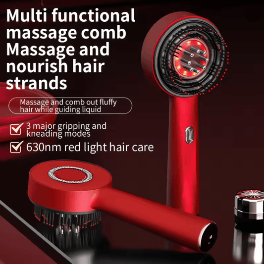Advanced Electric Massage Comb Red Light Hair Growth Massager with Oil Applicator