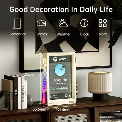 Smart HD Clock Frame with Crypto Stocks Calendar and Weather Display