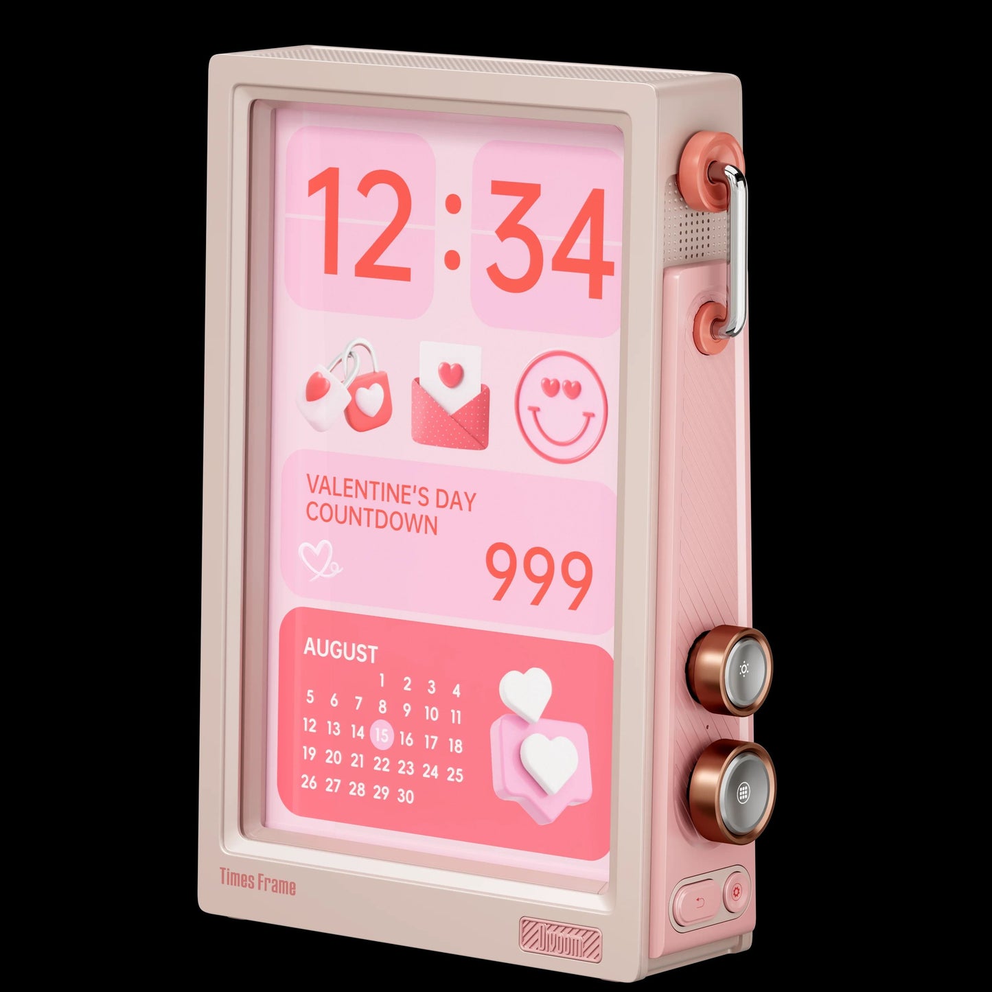 Smart HD Clock Frame with Crypto Stocks Calendar and Weather Display