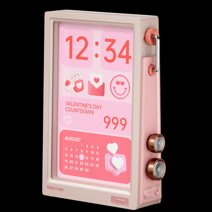 Smart HD Clock Frame with Crypto Stocks Calendar and Weather Display