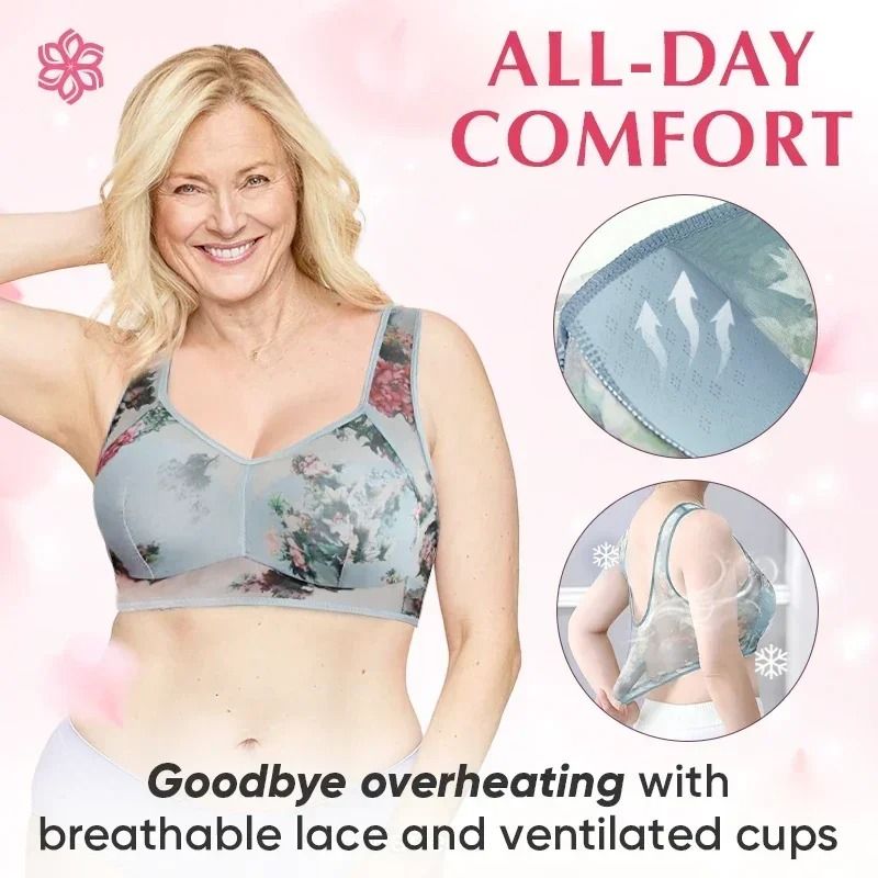Everyday Ice Silk Lace Cooling Comfort Bra for Women
