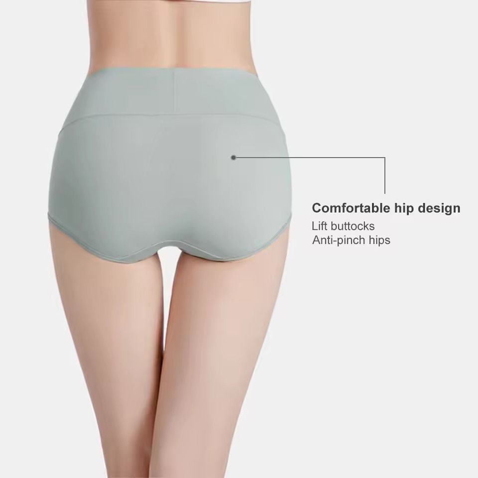 High Waist Pure Cotton Panties Set for Women Comfortable Breathable Briefs in M to XXXL Sizes