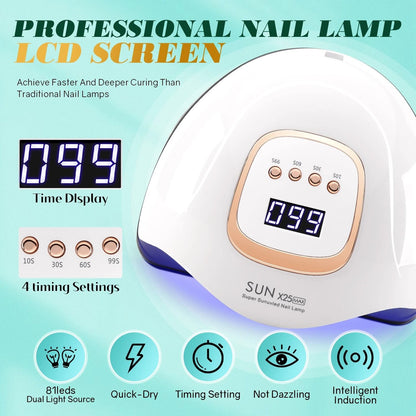 UV LED Nail Lamp for Gel Polish Fast Drying Professional Salon Quality Nail Dryer