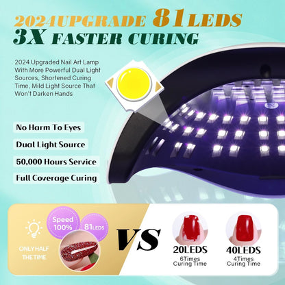 UV LED Nail Lamp for Gel Polish Fast Drying Professional Salon Quality Nail Dryer