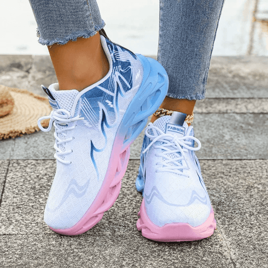 StrideLite Breathable Lightweight Vulcanized Sneakers for Women Outdoor Running Walking Flats