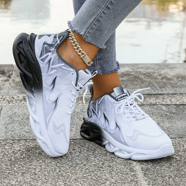 StrideLite Breathable Lightweight Vulcanized Sneakers for Women Outdoor Running Walking Flats