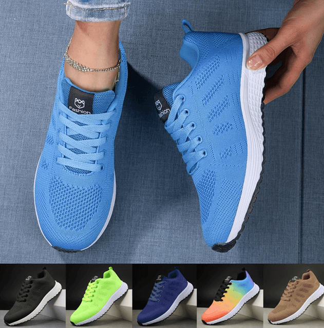 AirWeave Casual Knit Sneakers for Women Lightweight Breathable Walking Shoes
