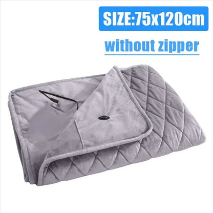 USB Heated Blanket Winter Shawl Washable Electric Body Warmer