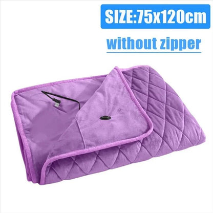 USB Heated Blanket Winter Shawl Washable Electric Body Warmer