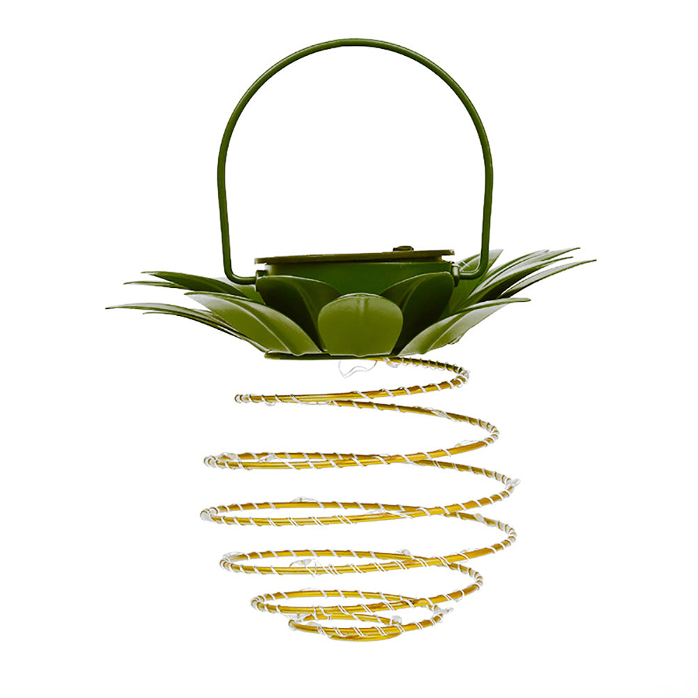 LED Hanging Decorative Lamp Outdoor, Solar Spiral Lights for Patio, Creative Iron Art Lantern for Porch Path Garden