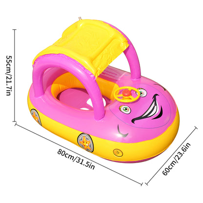 Car Shaped Toddler Pool Floats,Swim Floaties for Kids,Baby Swimming Ring & Beach Toy,Durable &Chemical Free Water Safety