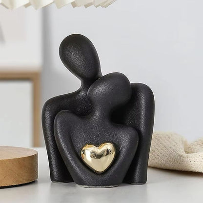 Nordic Abstract Couple Statue Ceramic Lovers Sculpture for Home Decor