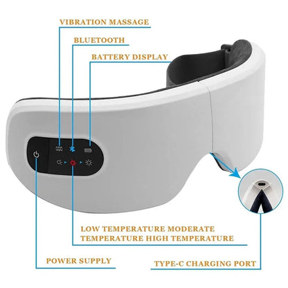 Smart Electric Eye Massager with Heat and Music Therapy