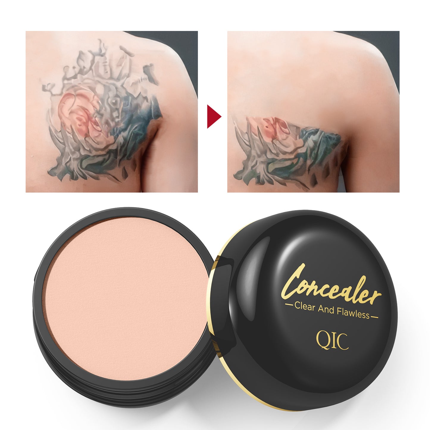Waterproof Full Coverage, Tattoo and Scar Concealer, Natural Finish Foundation, All Skin Tones and Types Protection