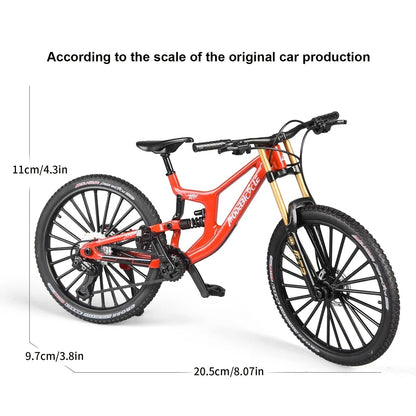 1 to 6 Scale Alloy Mountain Bike Model with Realistic Suspension for Desk Display