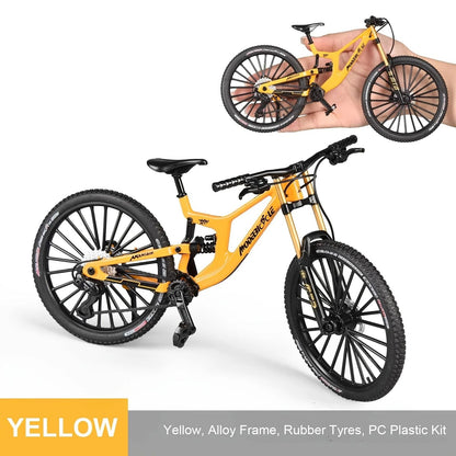 1 to 6 Scale Alloy Mountain Bike Model with Realistic Suspension for Desk Display