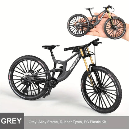 1 to 6 Scale Alloy Mountain Bike Model with Realistic Suspension for Desk Display