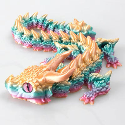 Movable 3D Printed Dragon Toy – Articulated Fidget & Desk Ornament for Stress Relief & Gifting