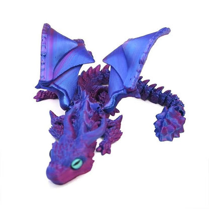 Movable 3D Printed Dragon Toy – Articulated Fidget & Desk Ornament for Stress Relief & Gifting