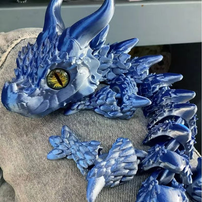 Movable 3D Printed Dragon Toy – Articulated Fidget & Desk Ornament for Stress Relief & Gifting
