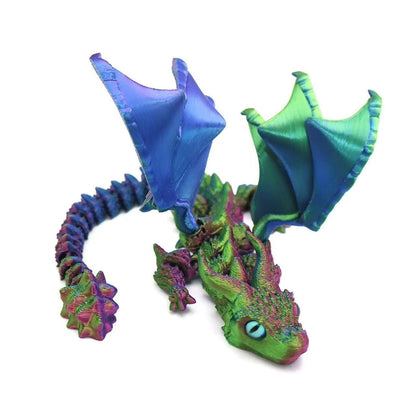 Movable 3D Printed Dragon Toy – Articulated Fidget & Desk Ornament for Stress Relief & Gifting