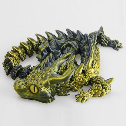 Movable 3D Printed Dragon Toy – Articulated Fidget & Desk Ornament for Stress Relief & Gifting