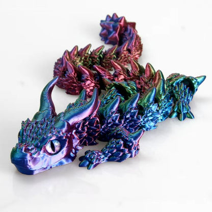 Movable 3D Printed Dragon Toy – Articulated Fidget & Desk Ornament for Stress Relief & Gifting