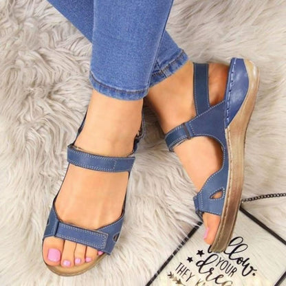 ComfortAir Womens Breathable Open Toe Flat Sandals Lightweight Summer Shoes for Elderly