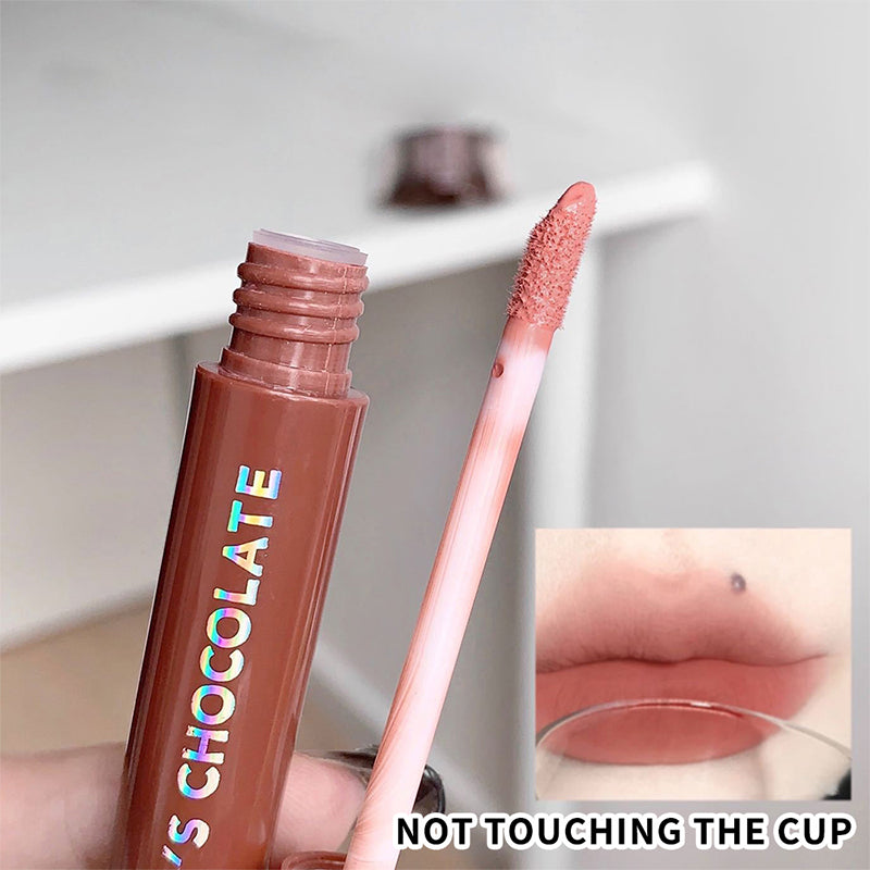 Chocolate Five Lip Glaze Set, Mist Matte Lipstick Collection for Girls, Students, Creamy Hydrating, Long Lasting