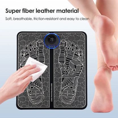 Electric EMS Foldable Foot Massager Pad with 8 Modes & 19 Intensity Levels