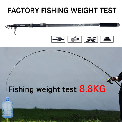 PHISHGER Carbon Telescopic Surf Fishing Rod – Travel-Ready Power for Long-Distance Shore Casting