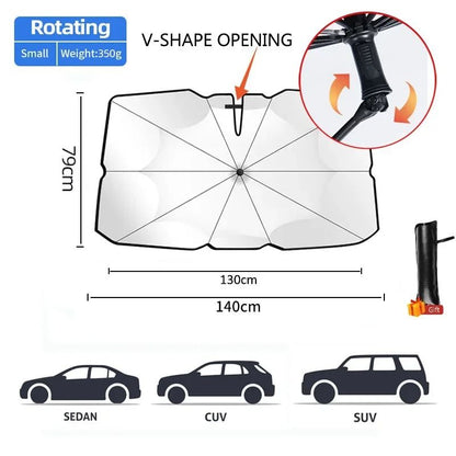 Foldable Windshield Umbrella Sunshade for Car Heat Protection