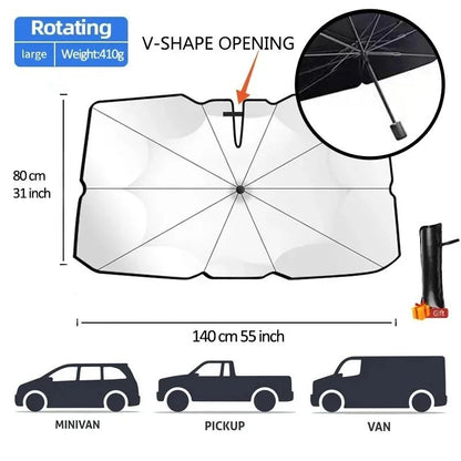 Foldable Windshield Umbrella Sunshade for Car Heat Protection
