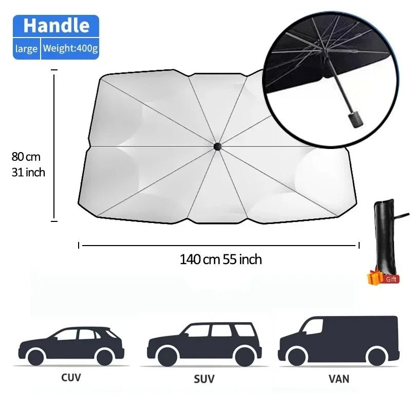 Foldable Windshield Umbrella Sunshade for Car Heat Protection