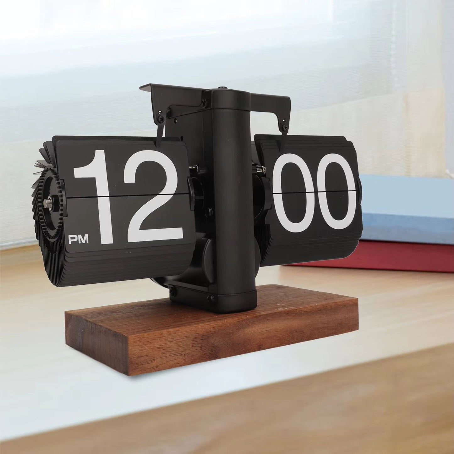 Digital Flip-Down Clock Retro Mechanical Table Clock - Battery Operated Automatic Flip Clock