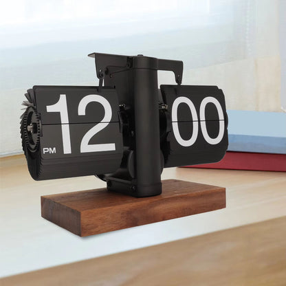 Digital Flip-Down Clock Retro Mechanical Table Clock - Battery Operated Automatic Flip Clock