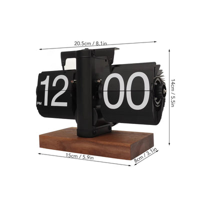Digital Flip-Down Clock Retro Mechanical Table Clock - Battery Operated Automatic Flip Clock