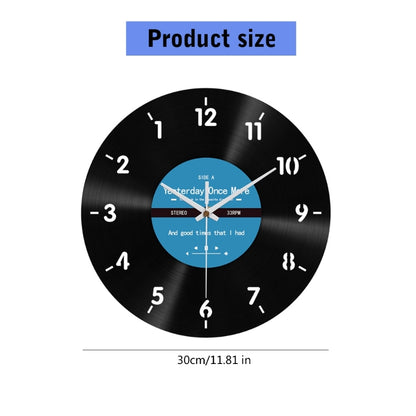 Reverse Wall Clock for Bedroom Living Room, Elegant Counterclockwise Wall Clock 12Inch, Quiet Acrylic Vinyls Record Desi