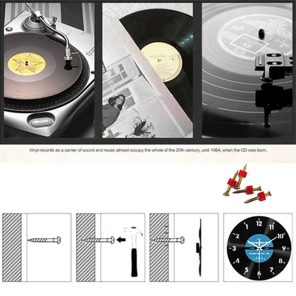 Reverse Wall Clock for Bedroom Living Room, Elegant Counterclockwise Wall Clock 12Inch, Quiet Acrylic Vinyls Record Desi