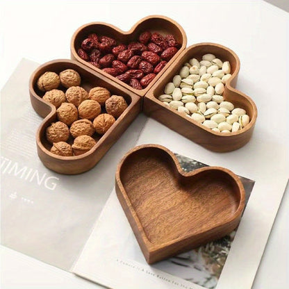 Heart Shaped Plates, Decorative Wooden Pallets for Dessert Tray, Serving Tray, Candy Dishes, Perfect for Home Decor