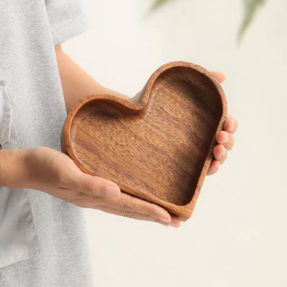 Heart Shaped Plates, Decorative Wooden Pallets for Dessert Tray, Serving Tray, Candy Dishes, Perfect for Home Decor