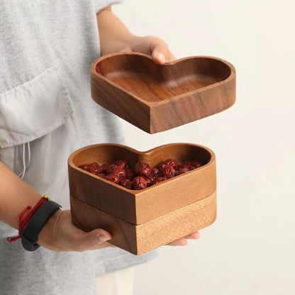 Heart Shaped Plates, Decorative Wooden Pallets for Dessert Tray, Serving Tray, Candy Dishes, Perfect for Home Decor