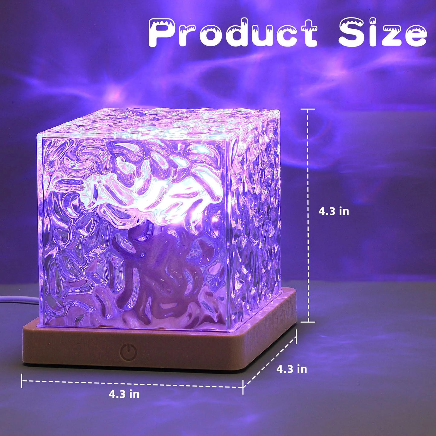 Ocean Water Projector Light Water Ripples Lights Lamp, Luminorthe Lumena Flame Nightlight, Bedroom Mood Decor