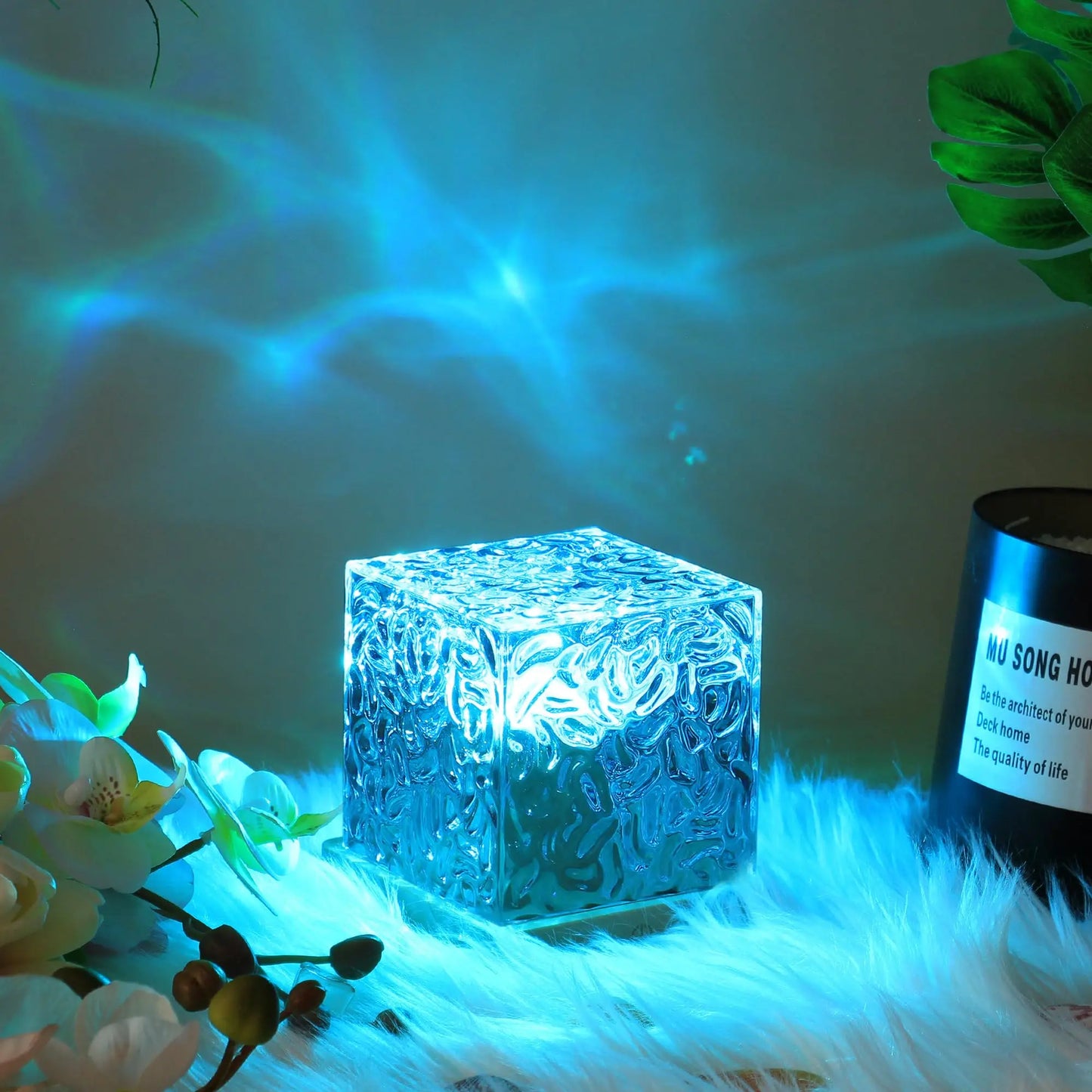 Ocean Water Projector Light Water Ripples Lights Lamp, Luminorthe Lumena Flame Nightlight, Bedroom Mood Decor