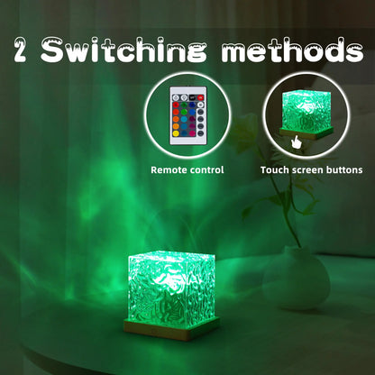 Ocean Water Projector Light Water Ripples Lights Lamp, Luminorthe Lumena Flame Nightlight, Bedroom Mood Decor