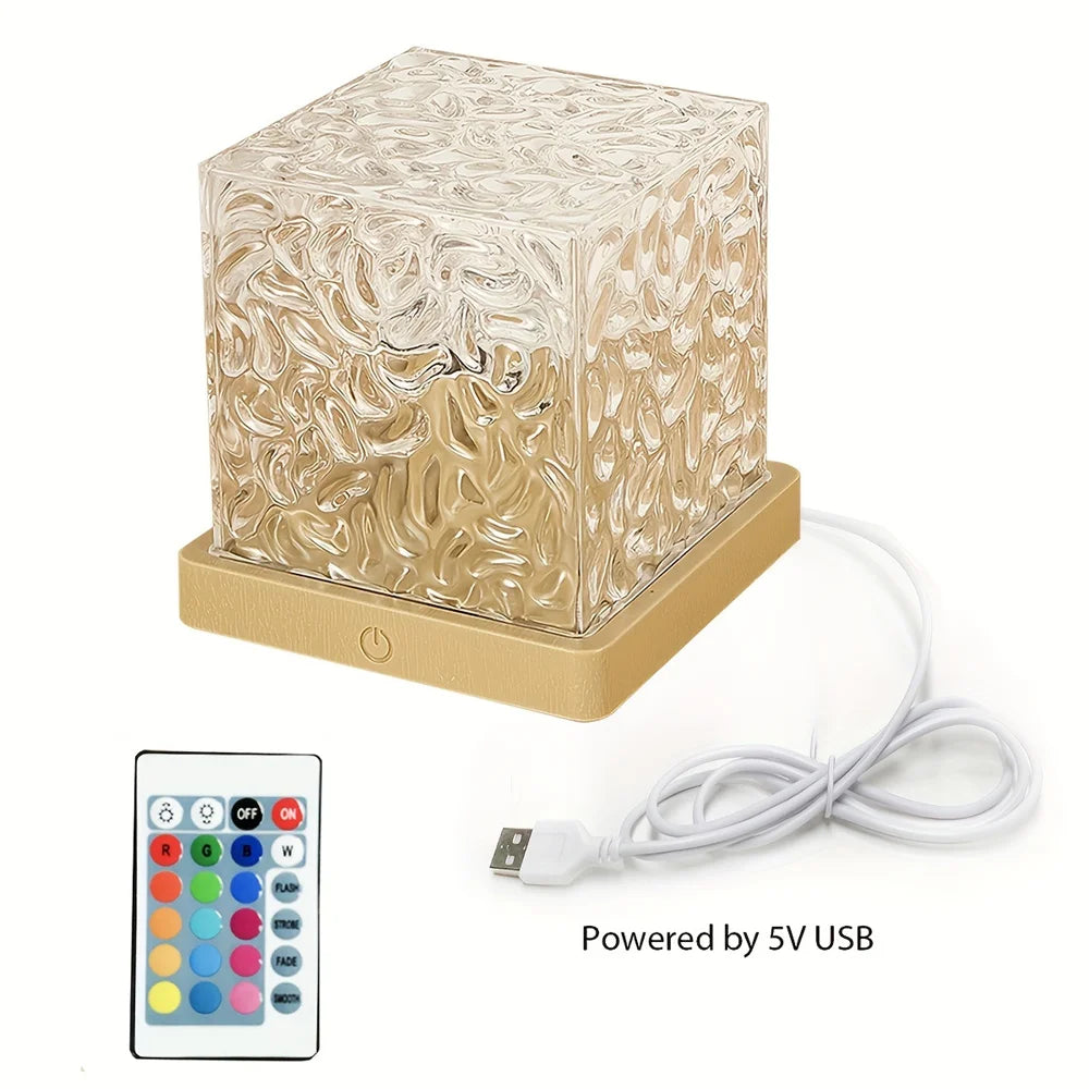 Ocean Water Projector Light Water Ripples Lights Lamp, Luminorthe Lumena Flame Nightlight, Bedroom Mood Decor