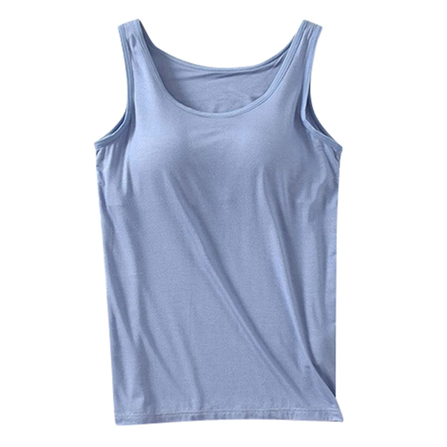 Women Tank Top with Built In Bra Sleeveless Camisole Plus Size