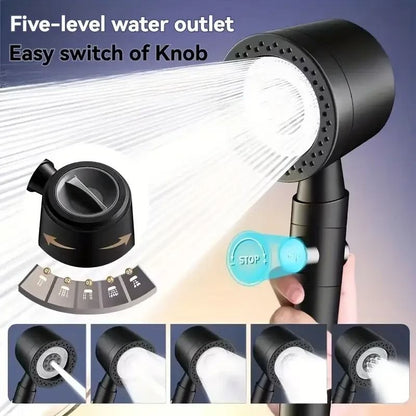 High Pressure Water Saving Handheld Shower Head with Filter Options