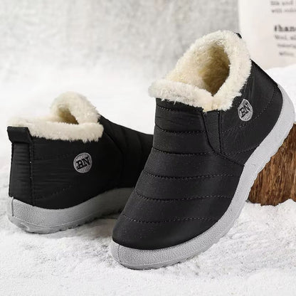 Men's Winter Fur Lined Ankle Boots Waterproof Warm Snow Shoes Casual Booties