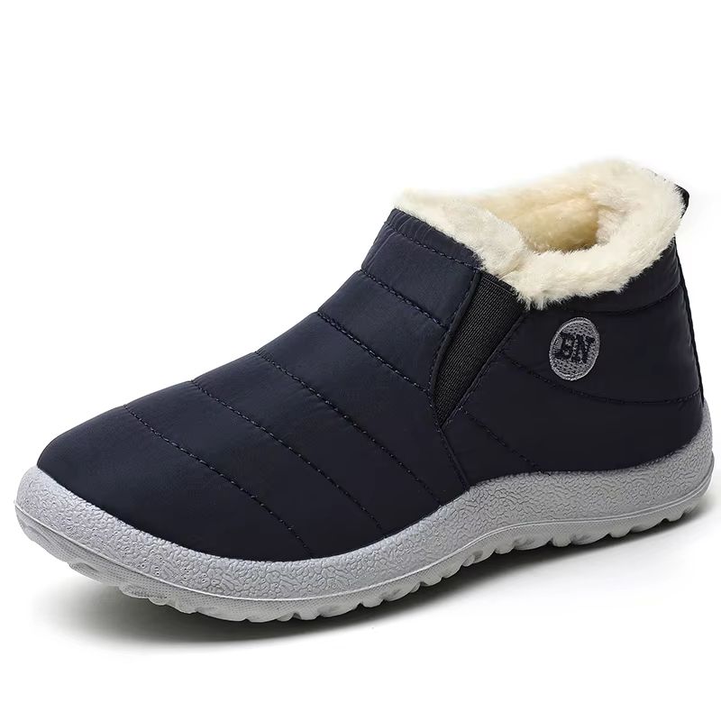 Men's Winter Fur Lined Ankle Boots Waterproof Warm Snow Shoes Casual Booties